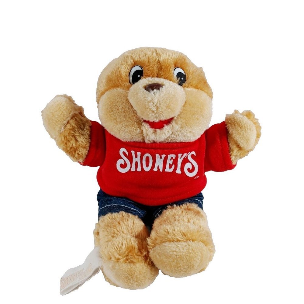 Vintage  (1986) Shoney's Restaurant Stuffed/Plush Bear 9"